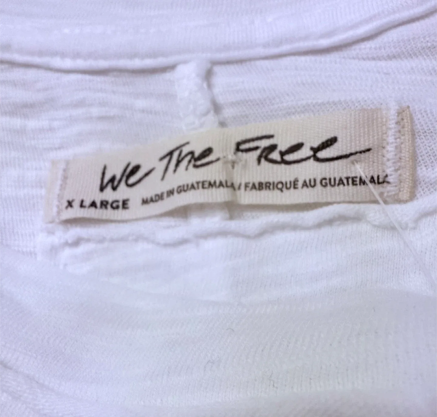 #cleanout Free People Optic White Long Sleeve Top - Size XL image indicator(9)