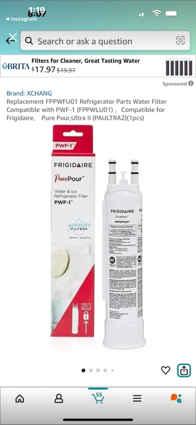 XCHANG FPPWFU01 Water Filter for Frigidaire #cleanout