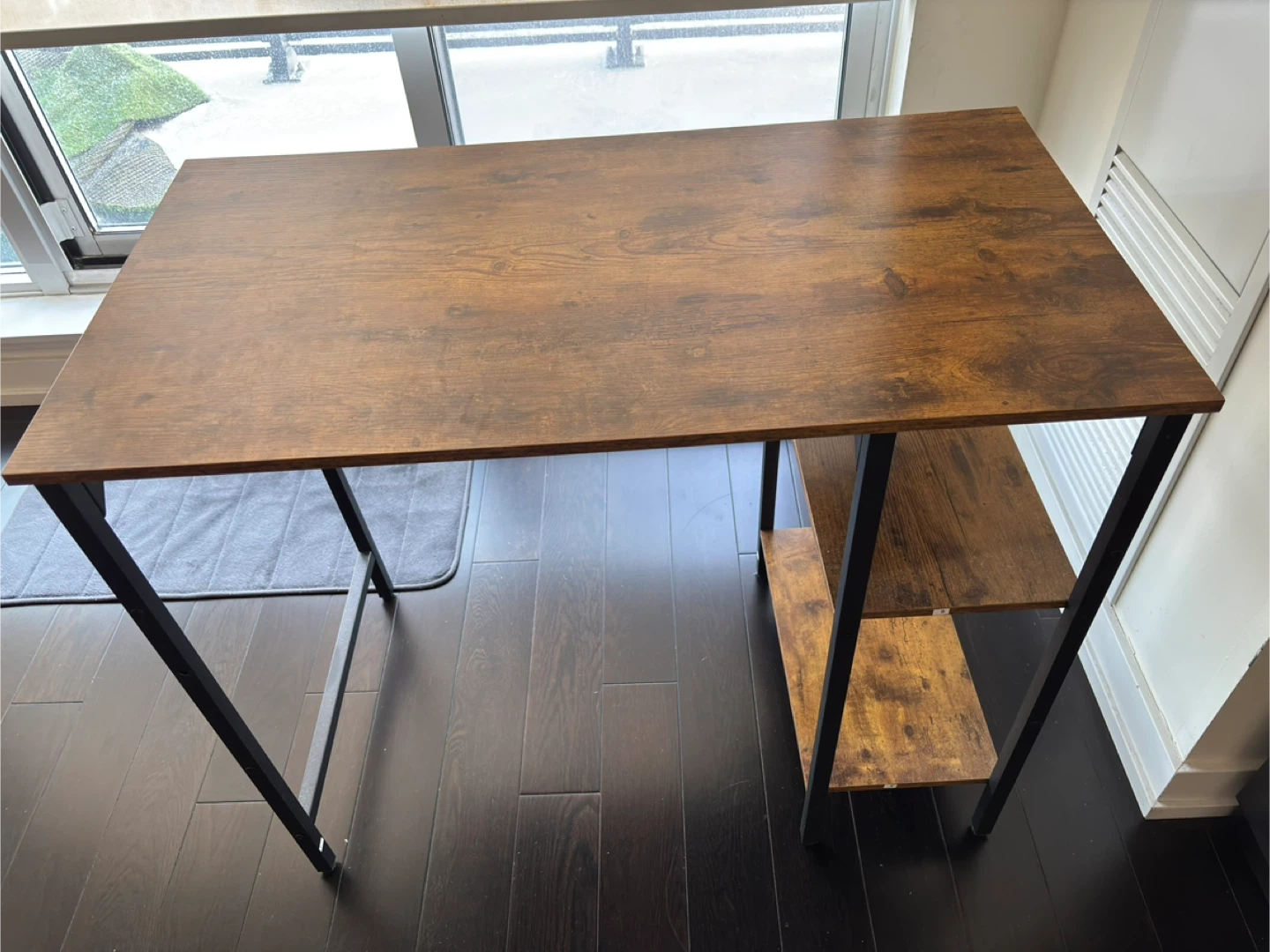 Industrial Desk with Shelves