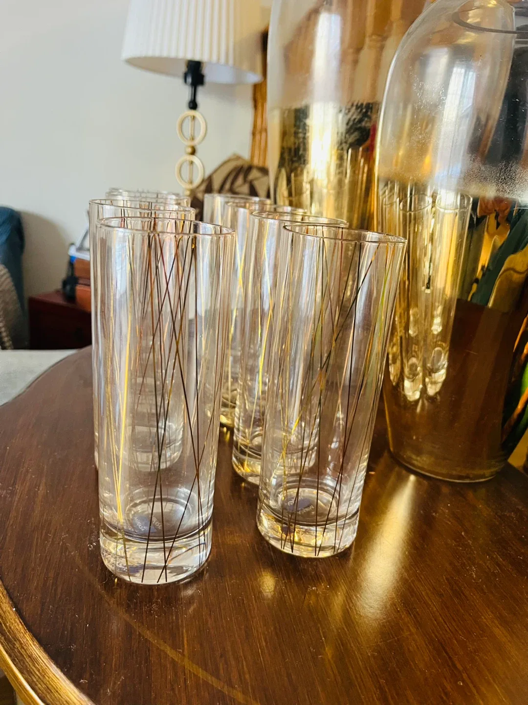 Mikasa “Cheers Party” Tom Collins Glasses Gold Lustre image indicator(6)