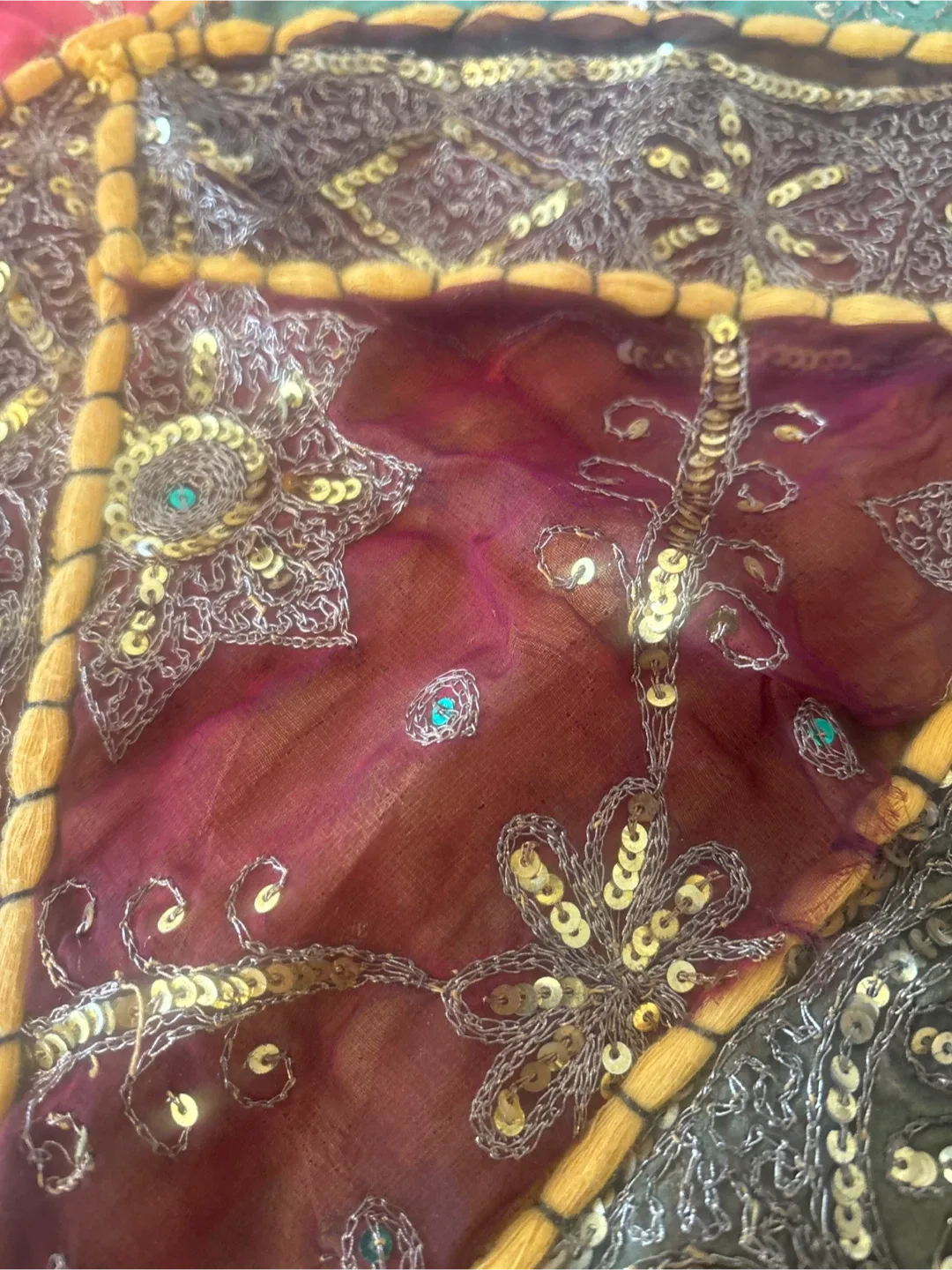 Decorative Patchwork  Embroidered Table Cloth image indicator(5)