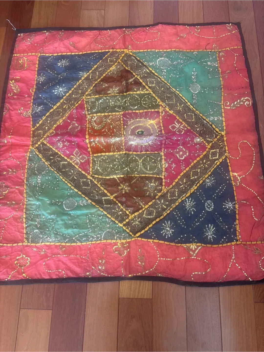 Decorative Patchwork  Embroidered Table Cloth image indicator(2)