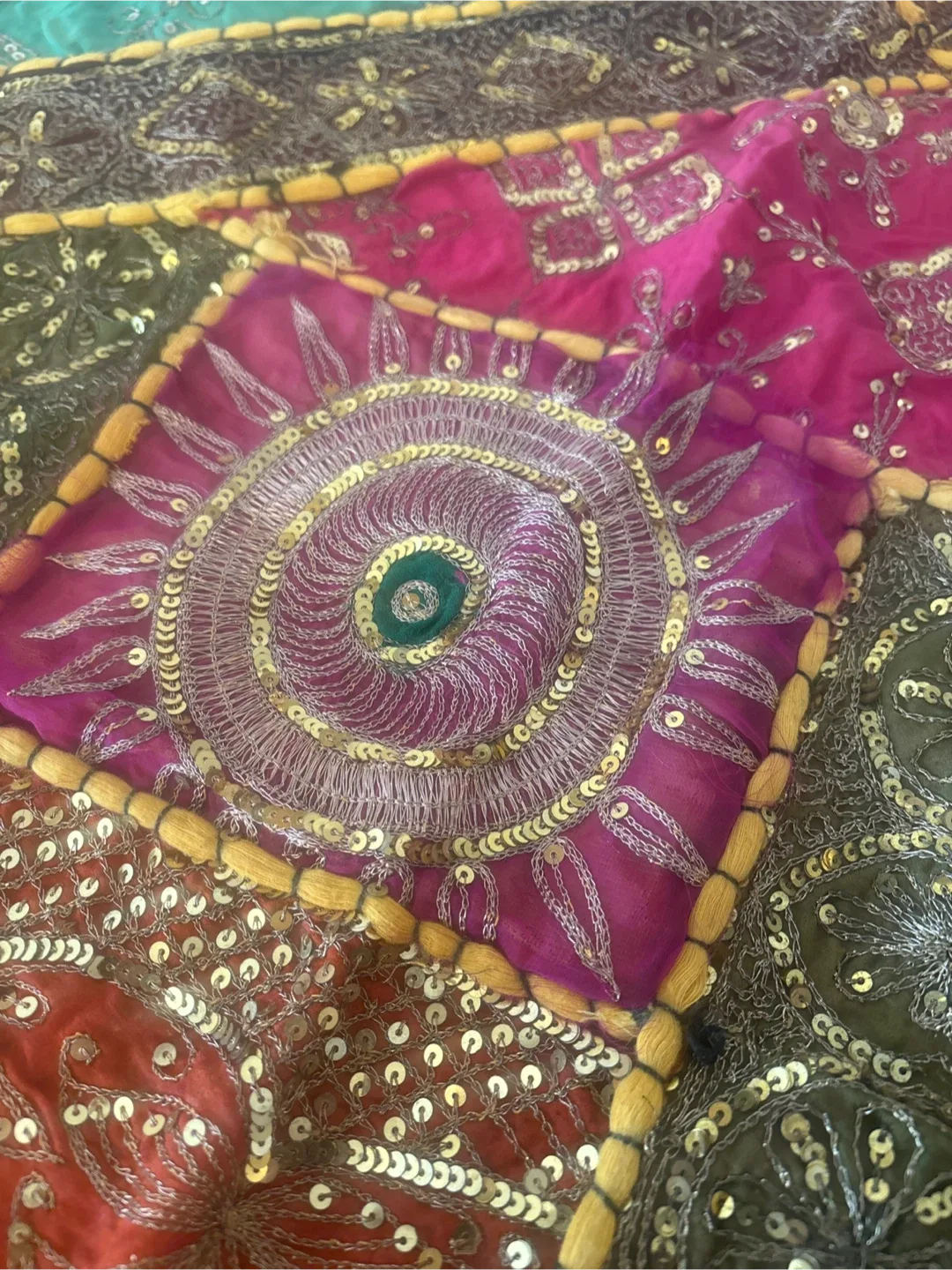 Decorative Patchwork  Embroidered Table Cloth image indicator(6)