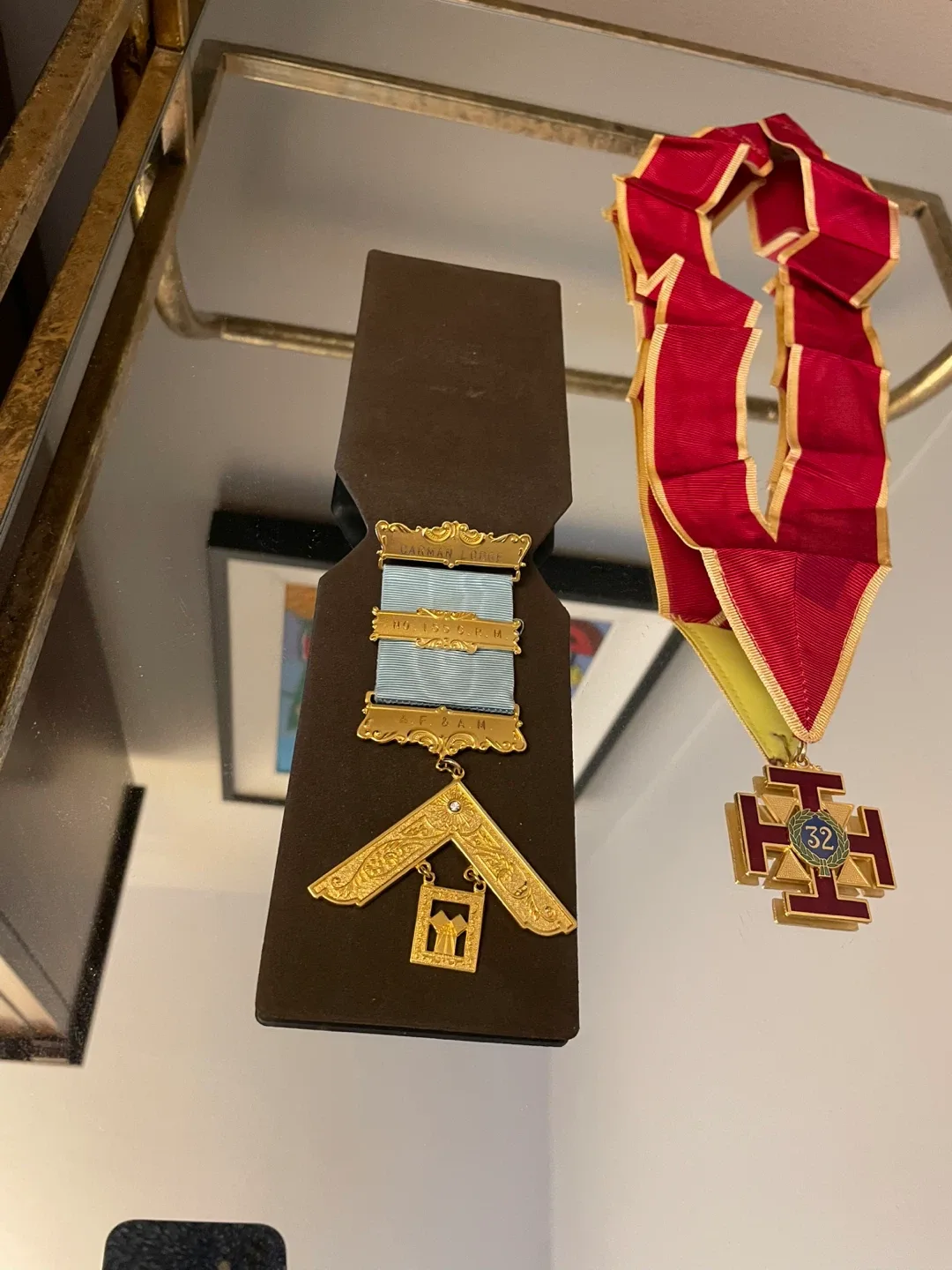 Freemasons Lodge Medallions pair