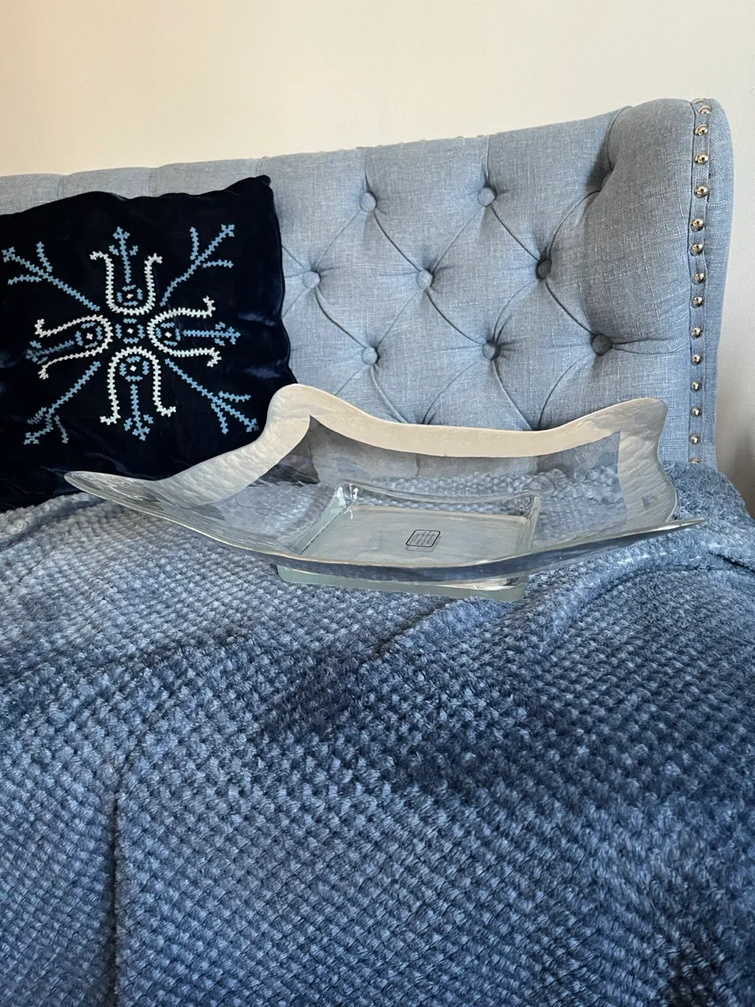 Badash Large Glass Serving Dish with Silver Frame image indicator(6)