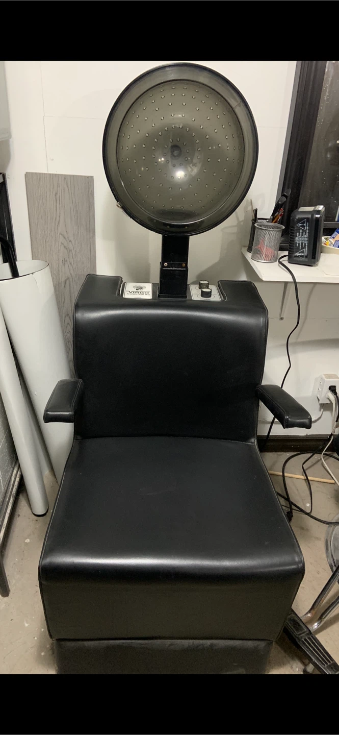 Virgo Salon Hair Dryer Chair - Black