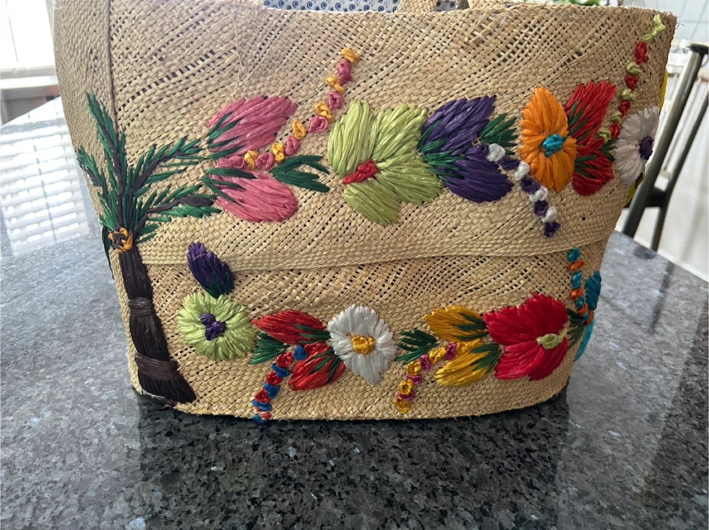 Woven Straw Tote Bag - Jamaica Souvenir - photo 2