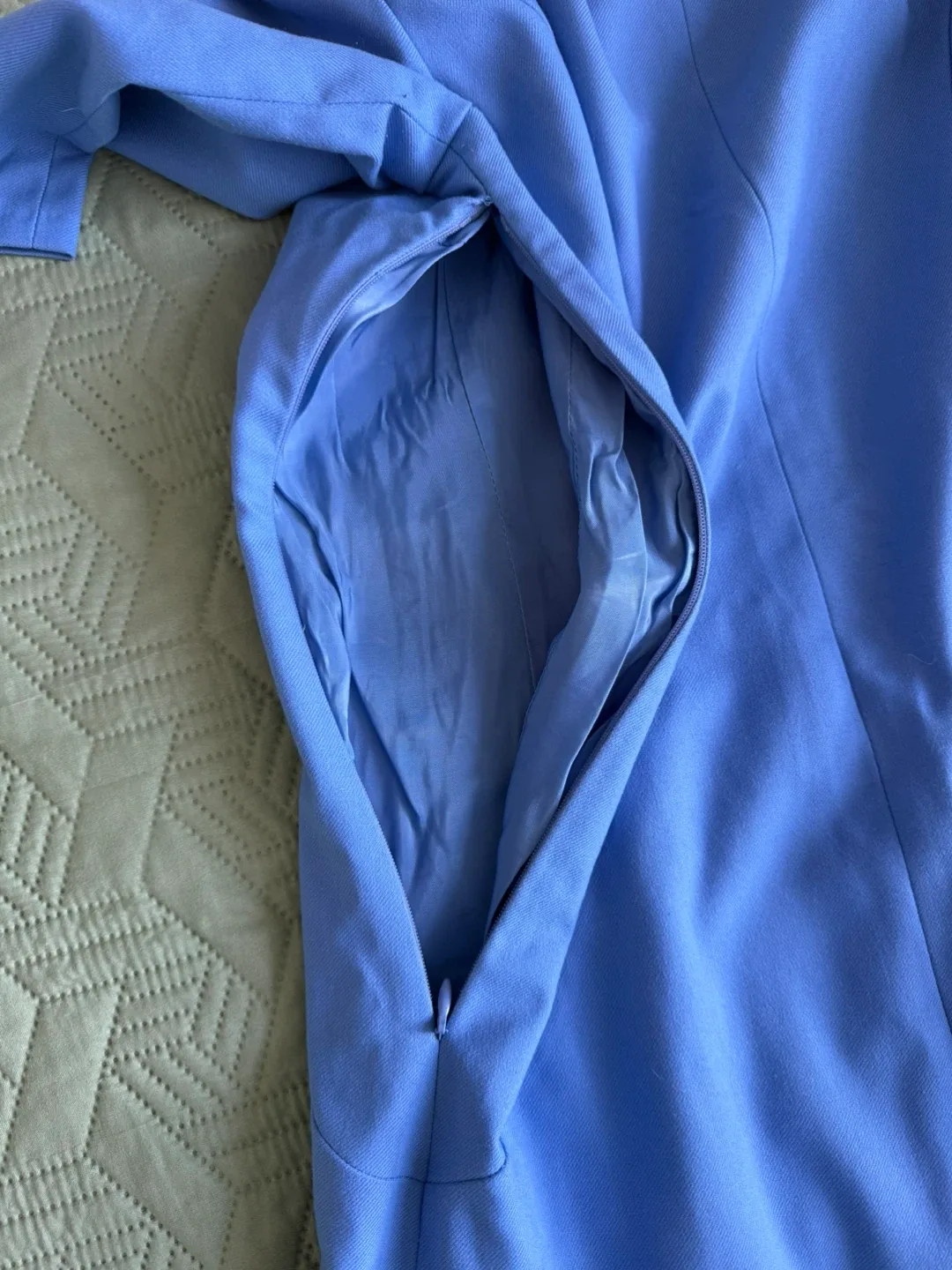 Mosaic Blue Dress - Size 34/office dress image indicator(5)