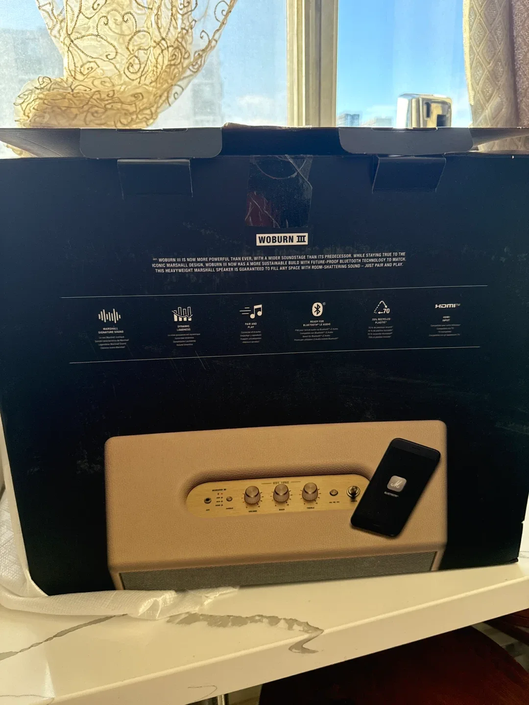 Marshall Woburn III Speaker - Cream - New in Box image indicator(4)