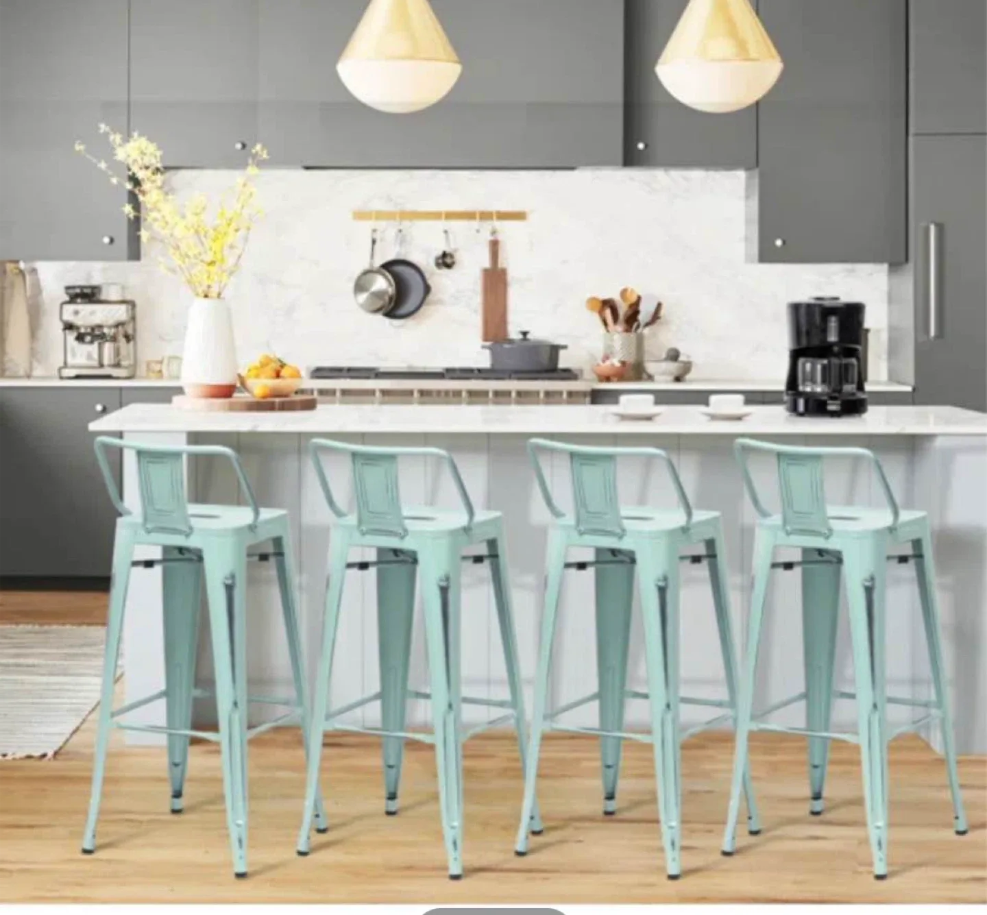 Williston Forge Hartmann Counter Stool - Mint image indicator(2)