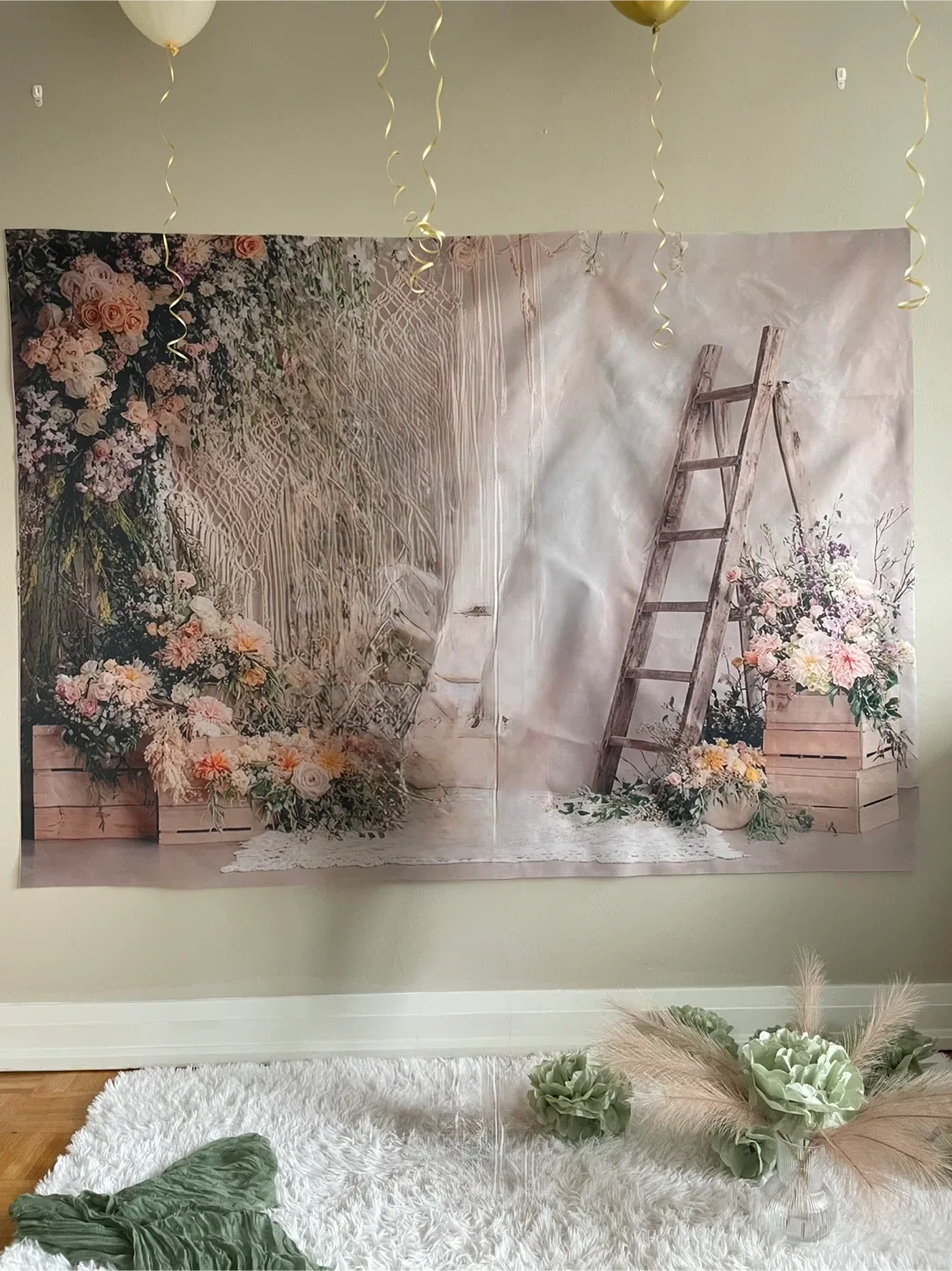 Spring Garden Floral Background Banner - Multicolor