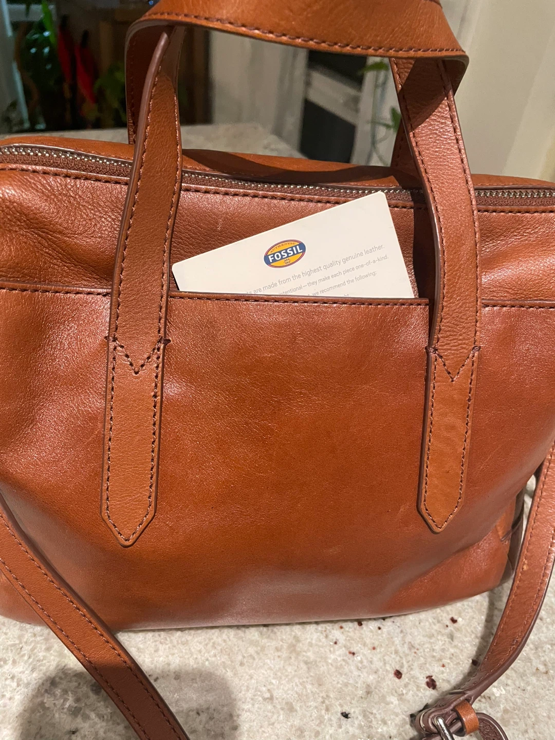 Fossil Brown Leather Satchel - photo 2