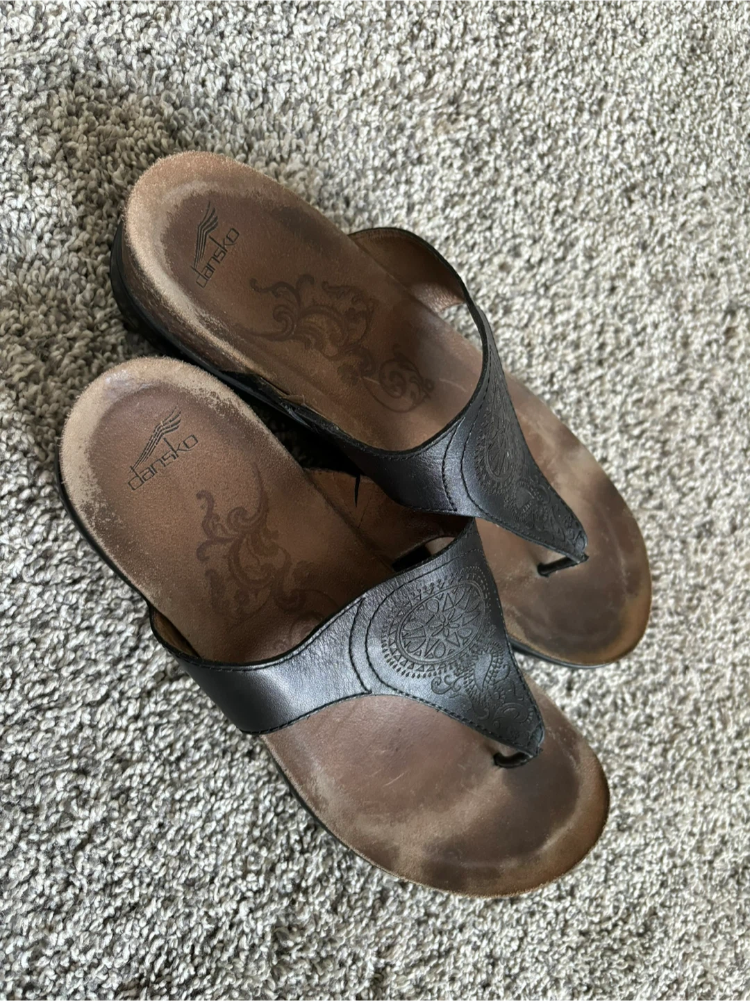 Dansko Black Leather Sandals - Size 38 - photo 5