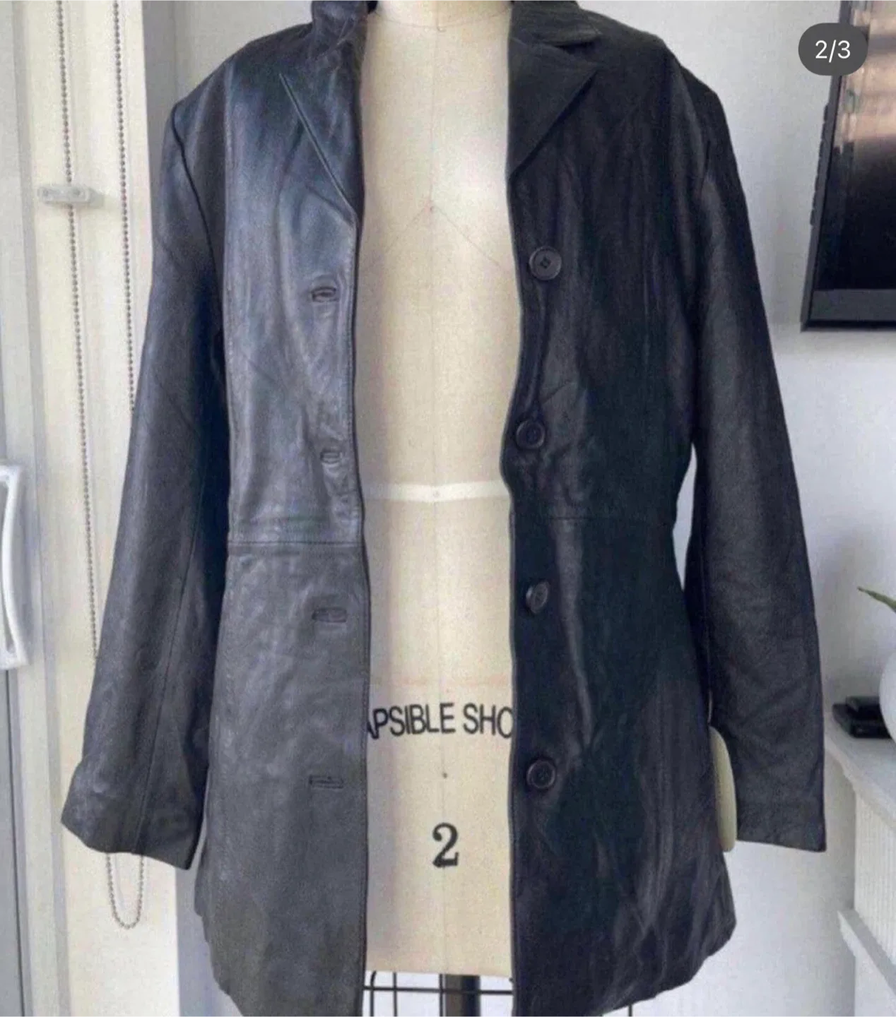 New with tags Canadian leather jacket removable liner size large image indicator(2)