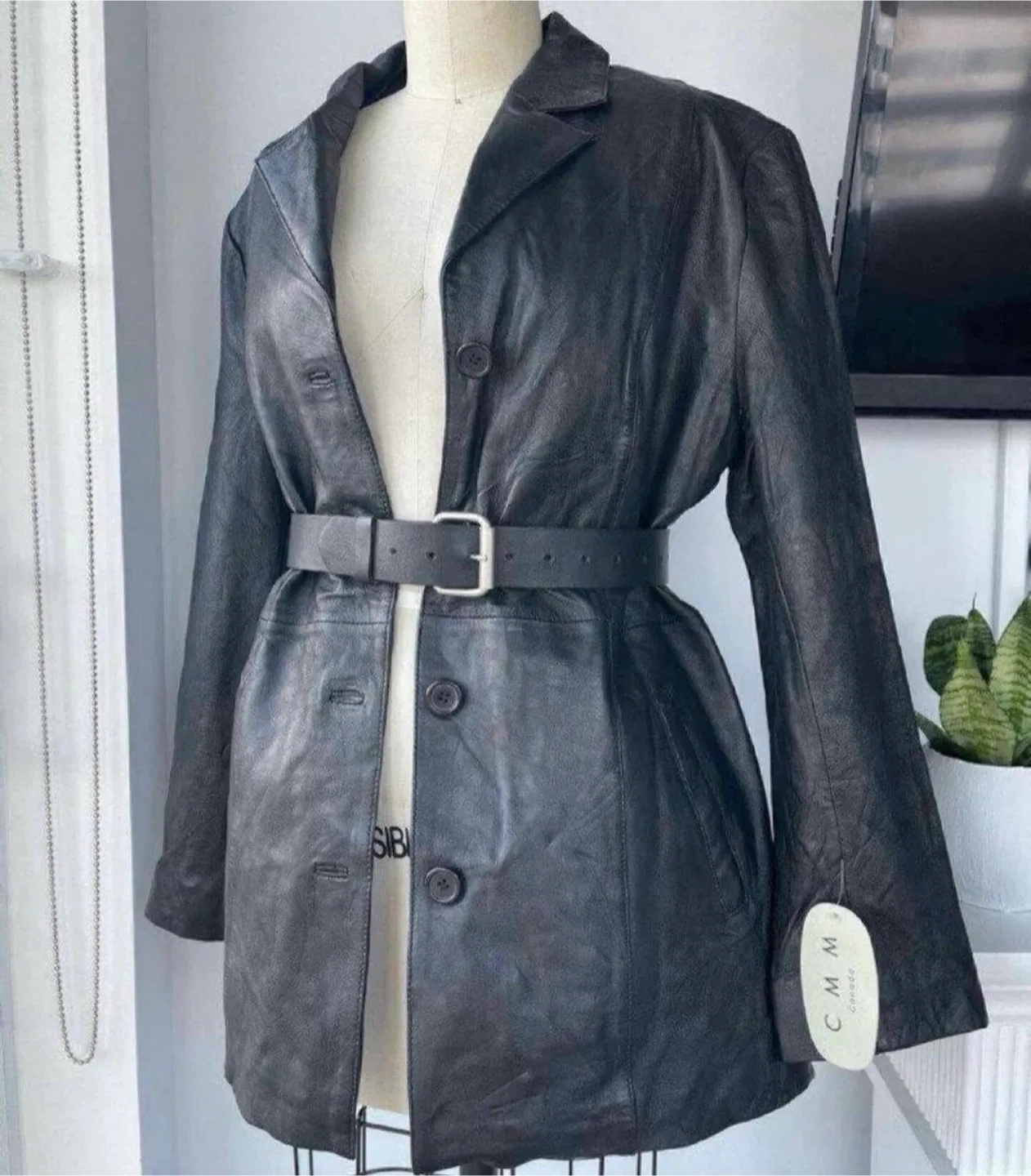 New with tags Canadian leather jacket removable liner size large