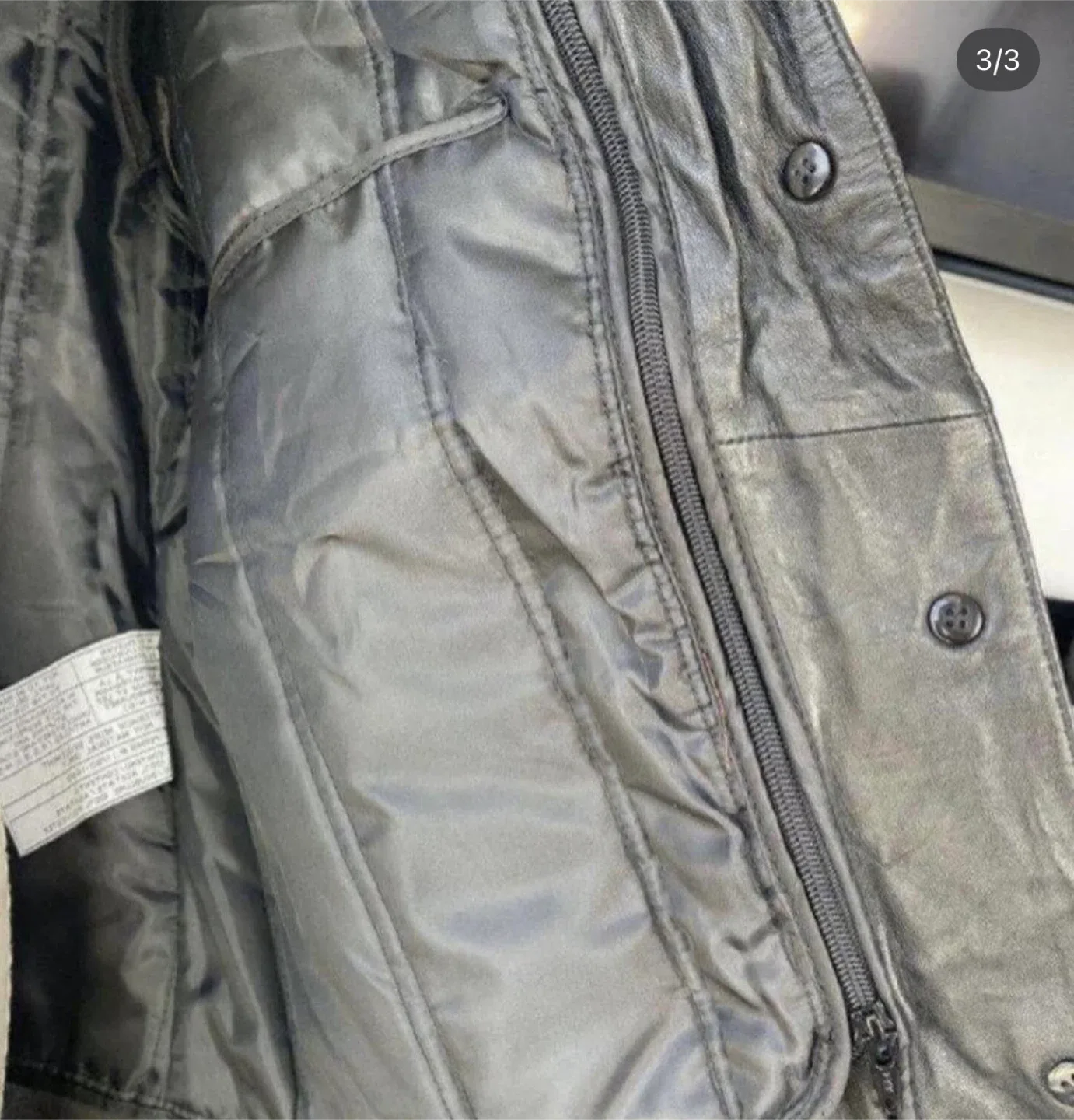 New with tags Canadian leather jacket removable liner size large image indicator(3)