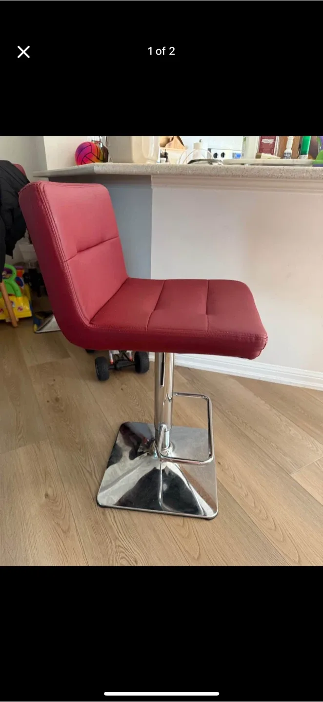 Red Adjustable Height Bar Stool (set of 2) image indicator(2)