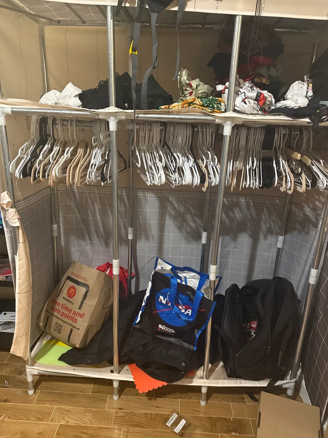 Clothing Rack with NASA Bag & More