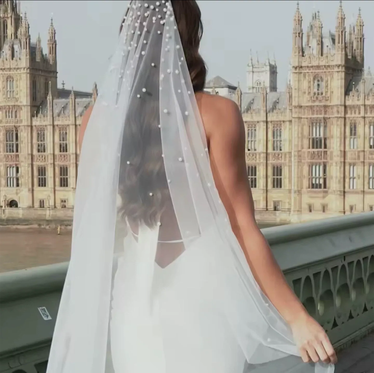 Pearl Wedding Veil - Bridal Accessory image indicator(2)