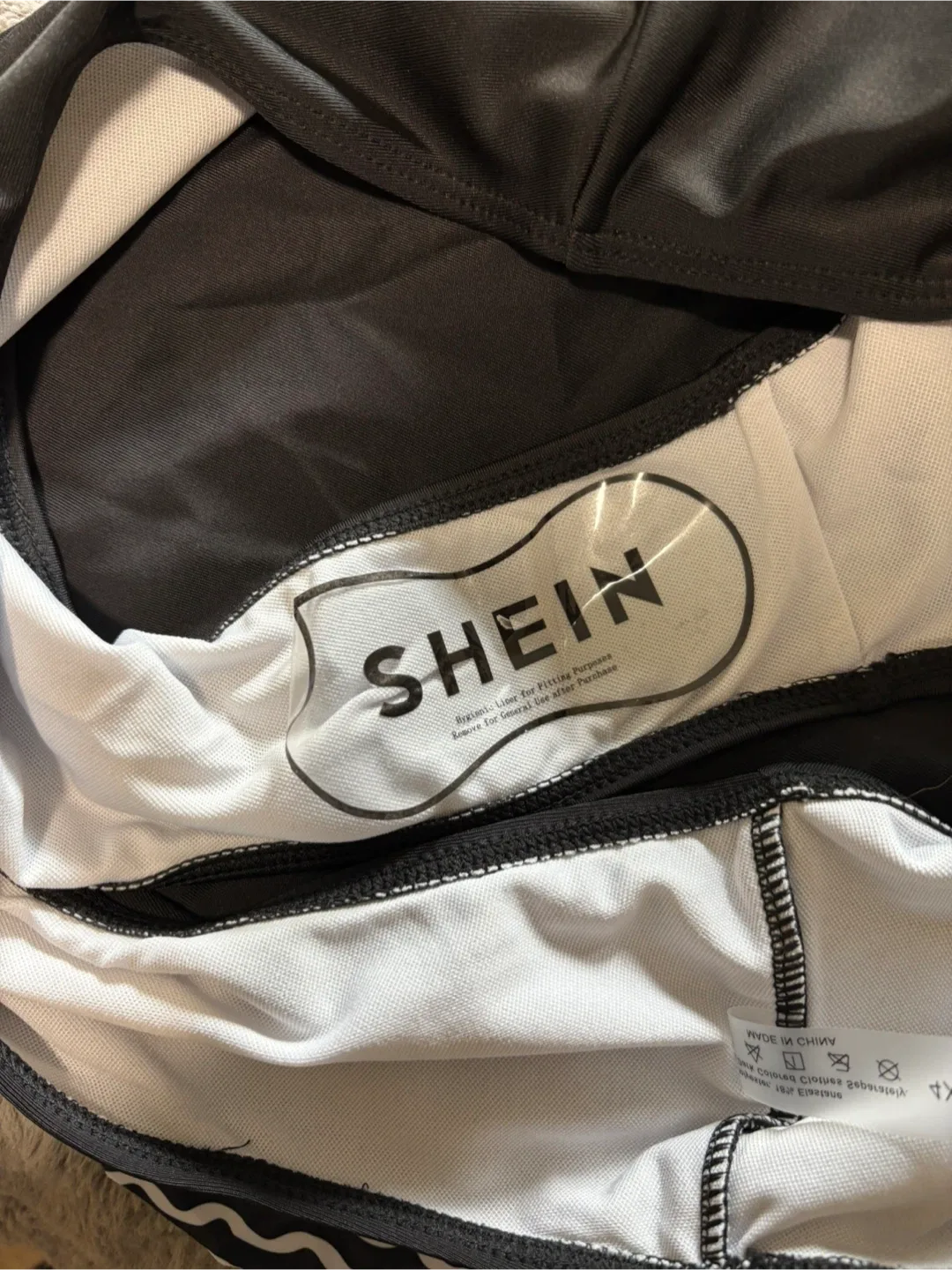 Shein Black & White Swimsuit image indicator(2)