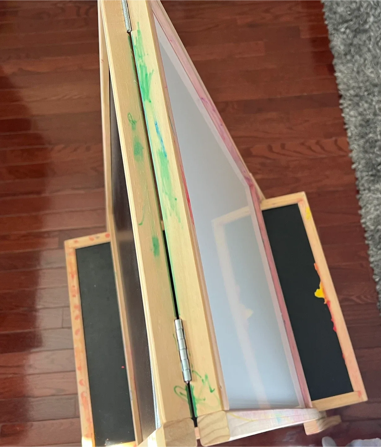 Wooden kids art Easel double sided drawing board image indicator(2)