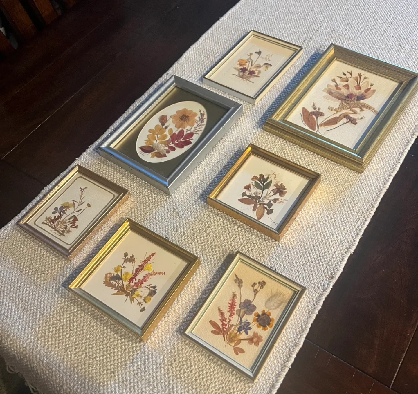 Vintage Pressed Flowers Art