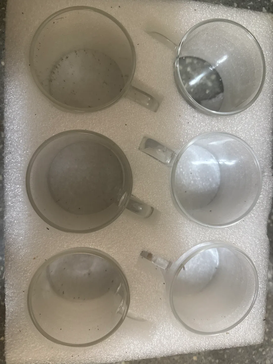 Set of 6 Glass Coffee Mugs