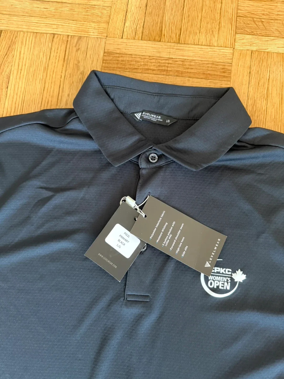 2 for $7 Levelwear Open Polo Shirt - L/G Black image indicator(2)