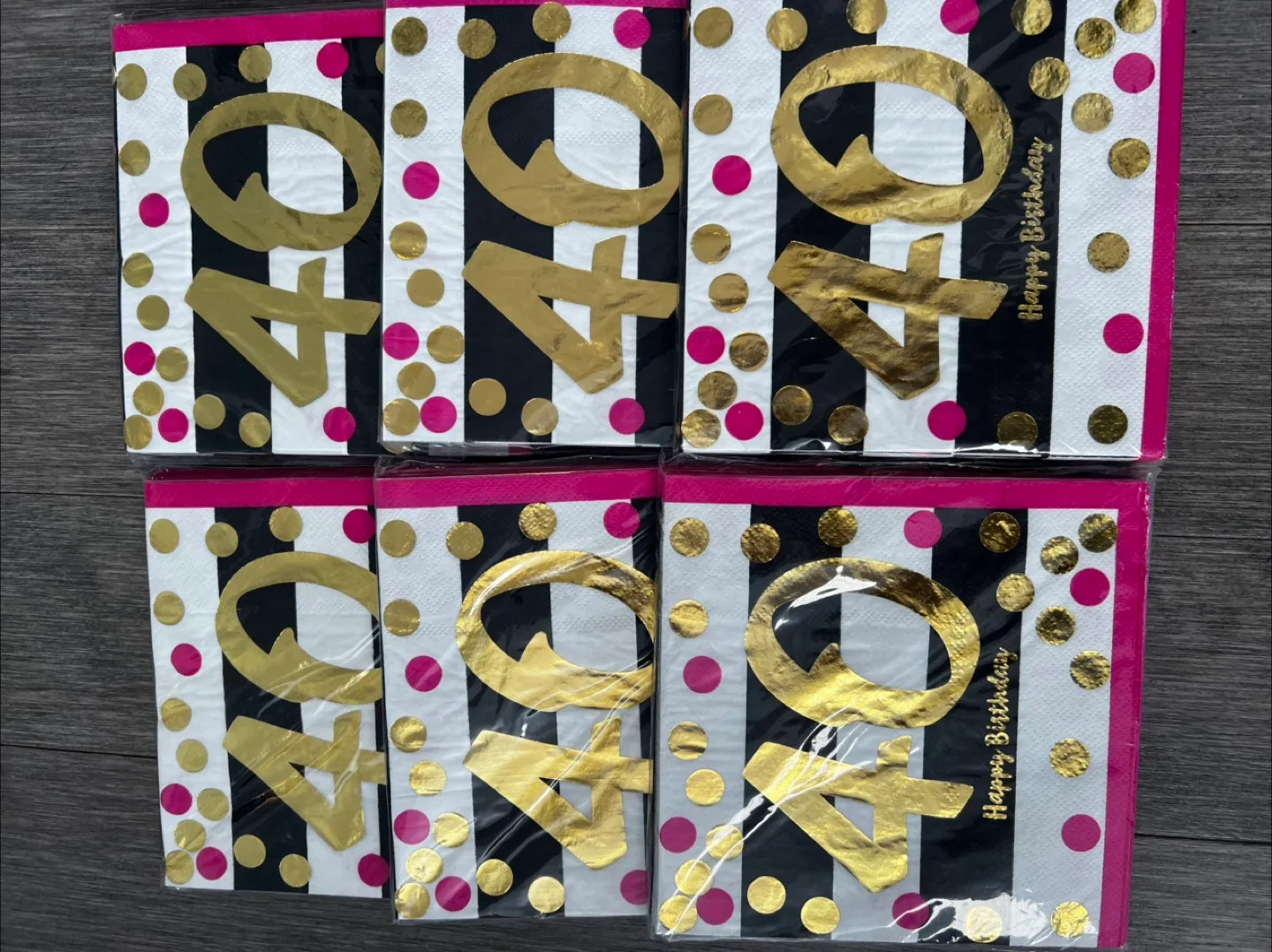 Amscan Luncheon Napkins - Milestone Birthday 40