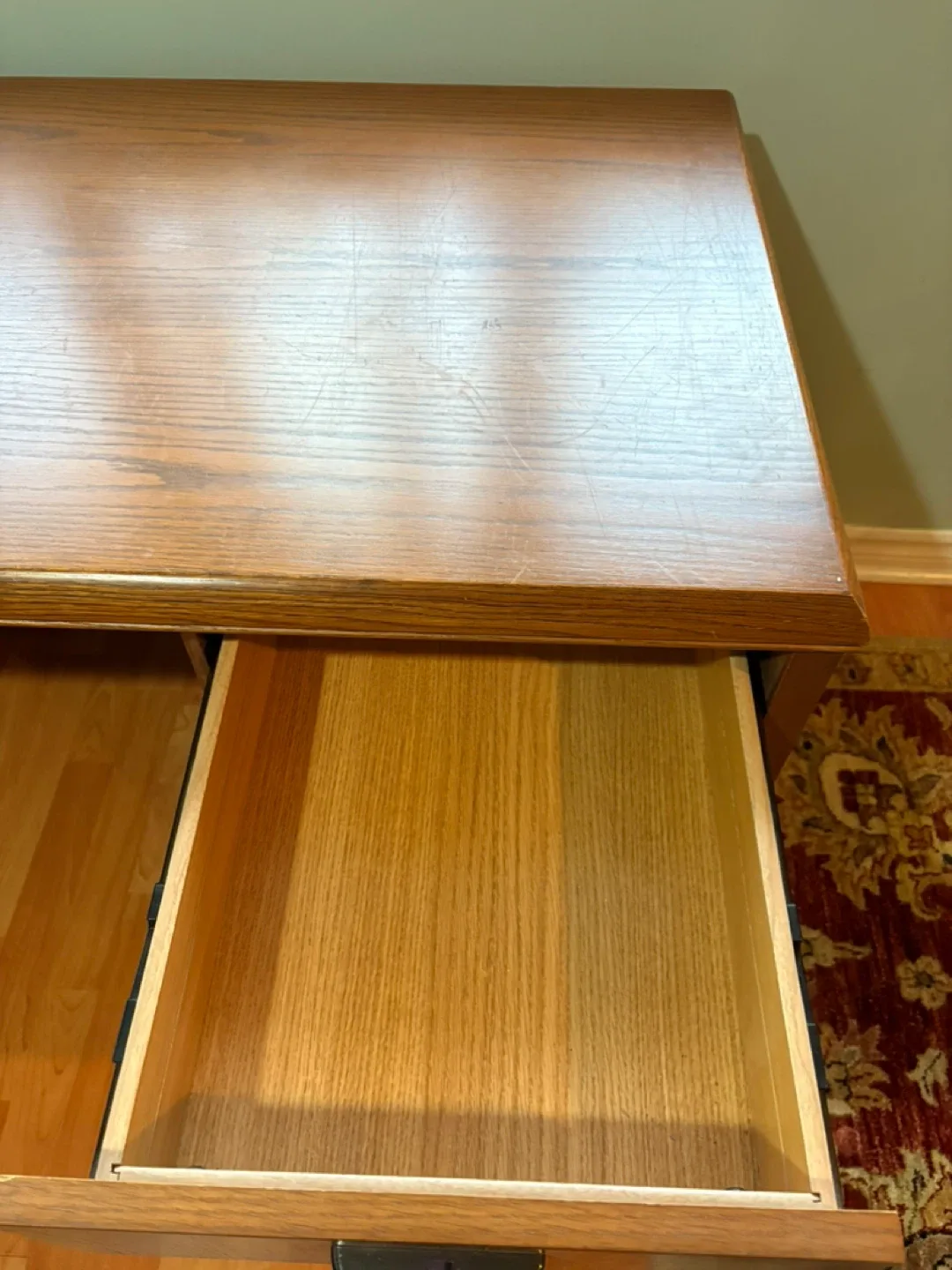 Wooden L-Shaped Desk with Drawers image indicator(8)