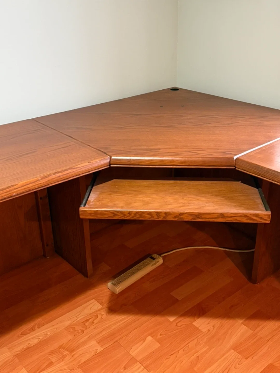 Wooden L-Shaped Desk with Drawers image indicator(5)