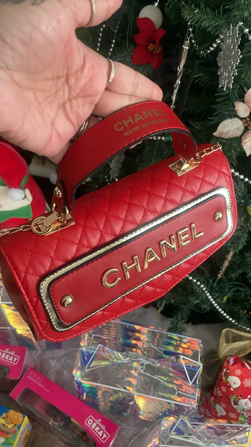 Red Quilted Chanel-Style Handbag image indicator(2)
