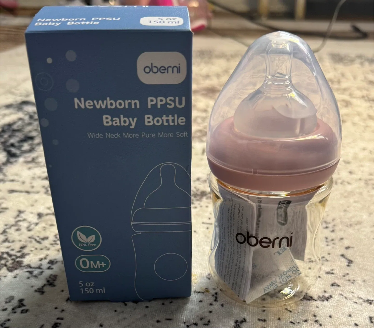 Oberni Newborn PPSU Baby Bottle, 5 oz