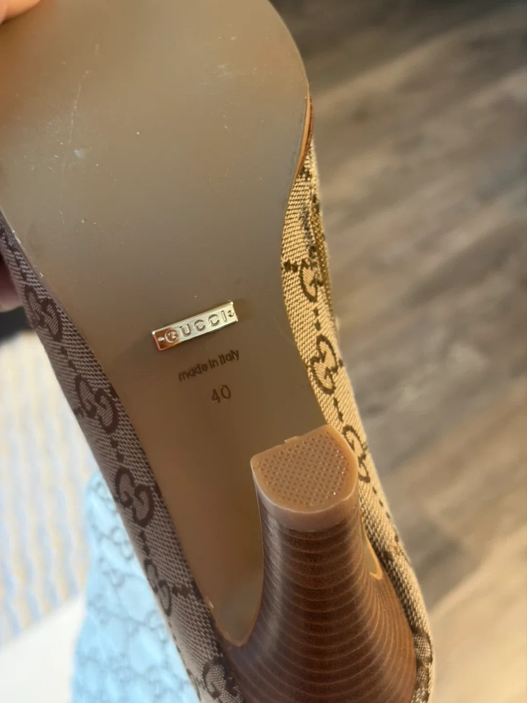 Gucci GG Canvas Knee High Boots - Size 40 image indicator(4)