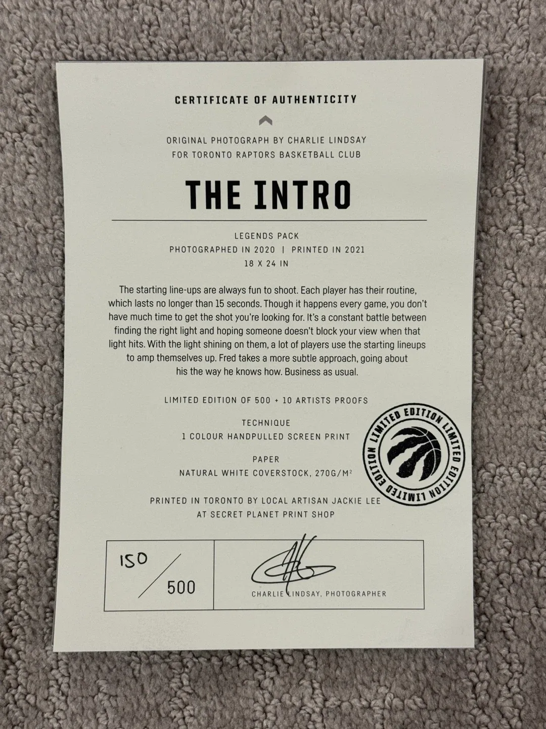 Fred VanVleet limited edition poster Member Exclusive image indicator(4)