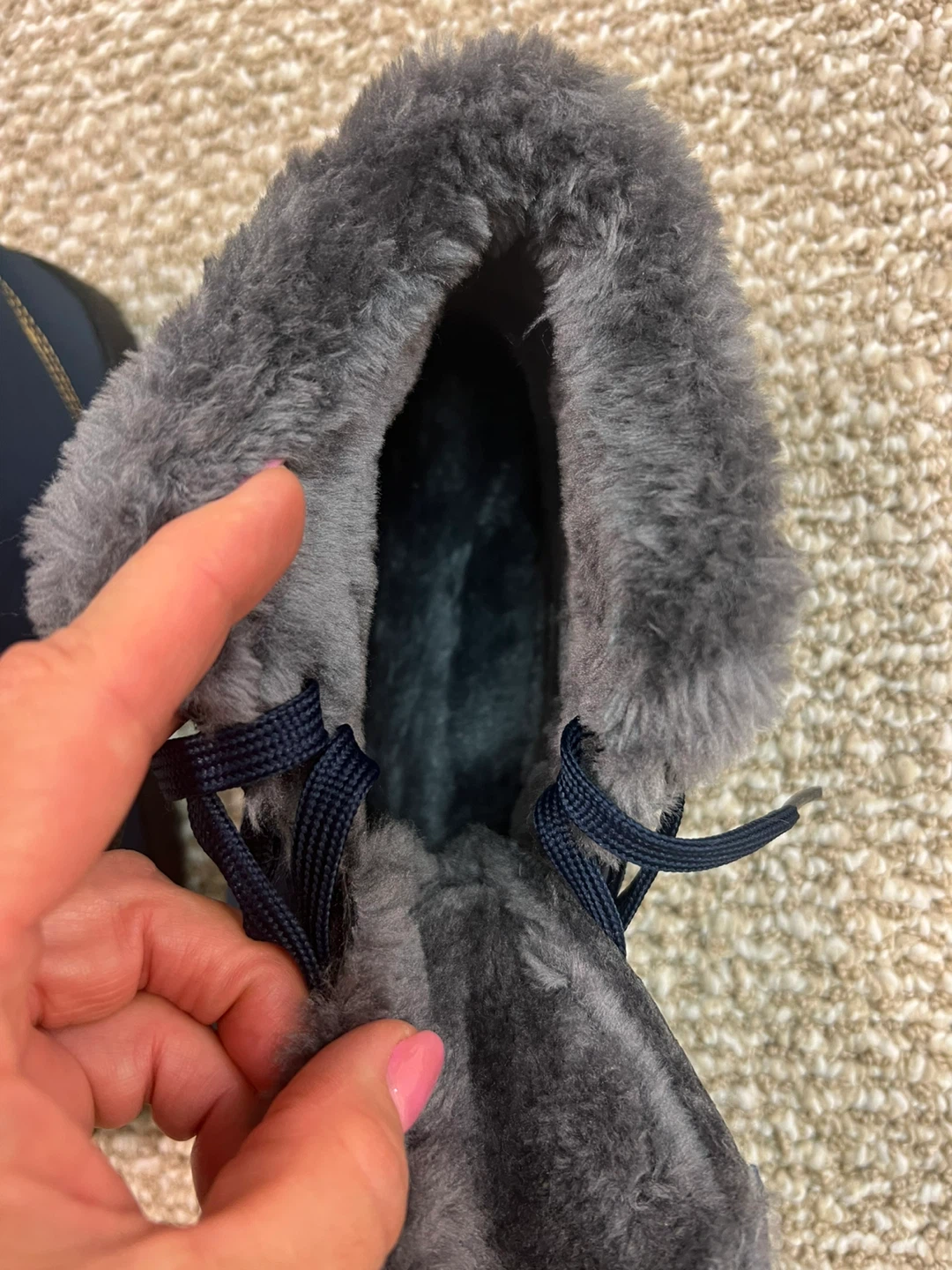 Navy Blue Fashion Winter Boots size 10 - photo 4