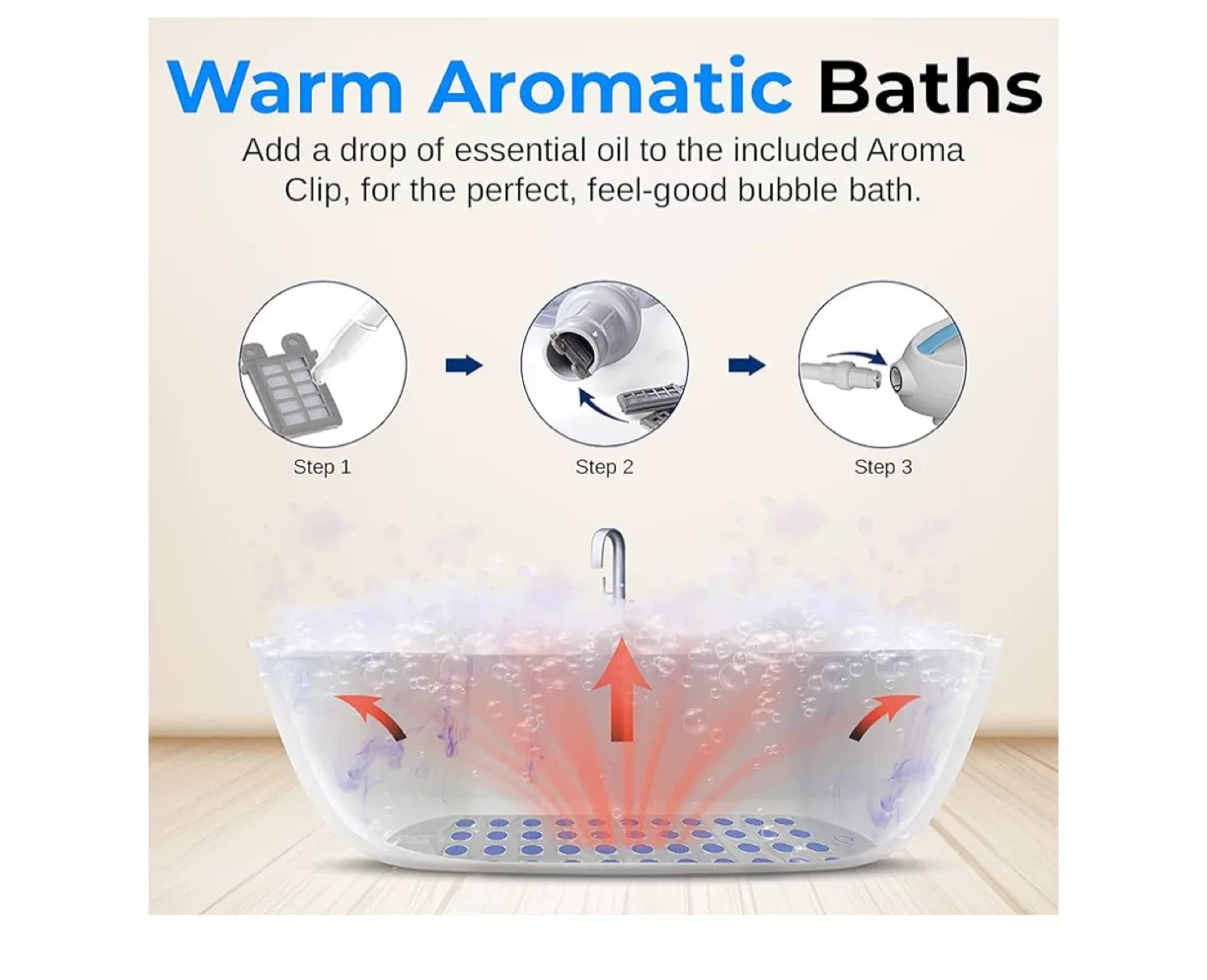 Bubble bath  Spa Massage Mat with Heater image indicator(5)