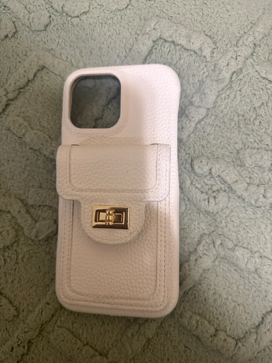 White iPhone Case with Pocket 16 pro max