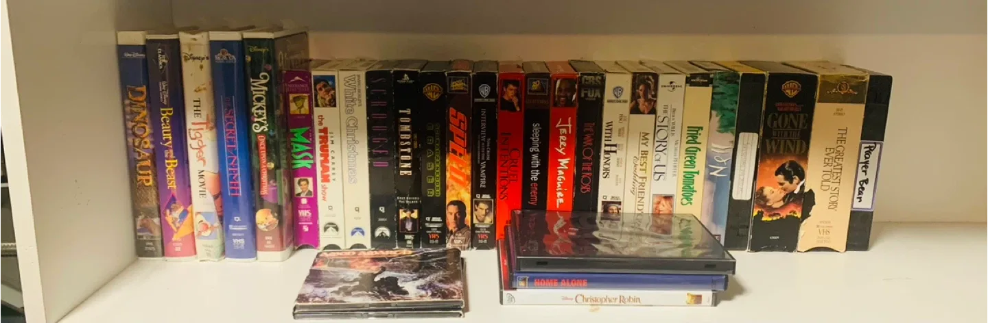 Box of VHS and DVD Movies image indicator(7)