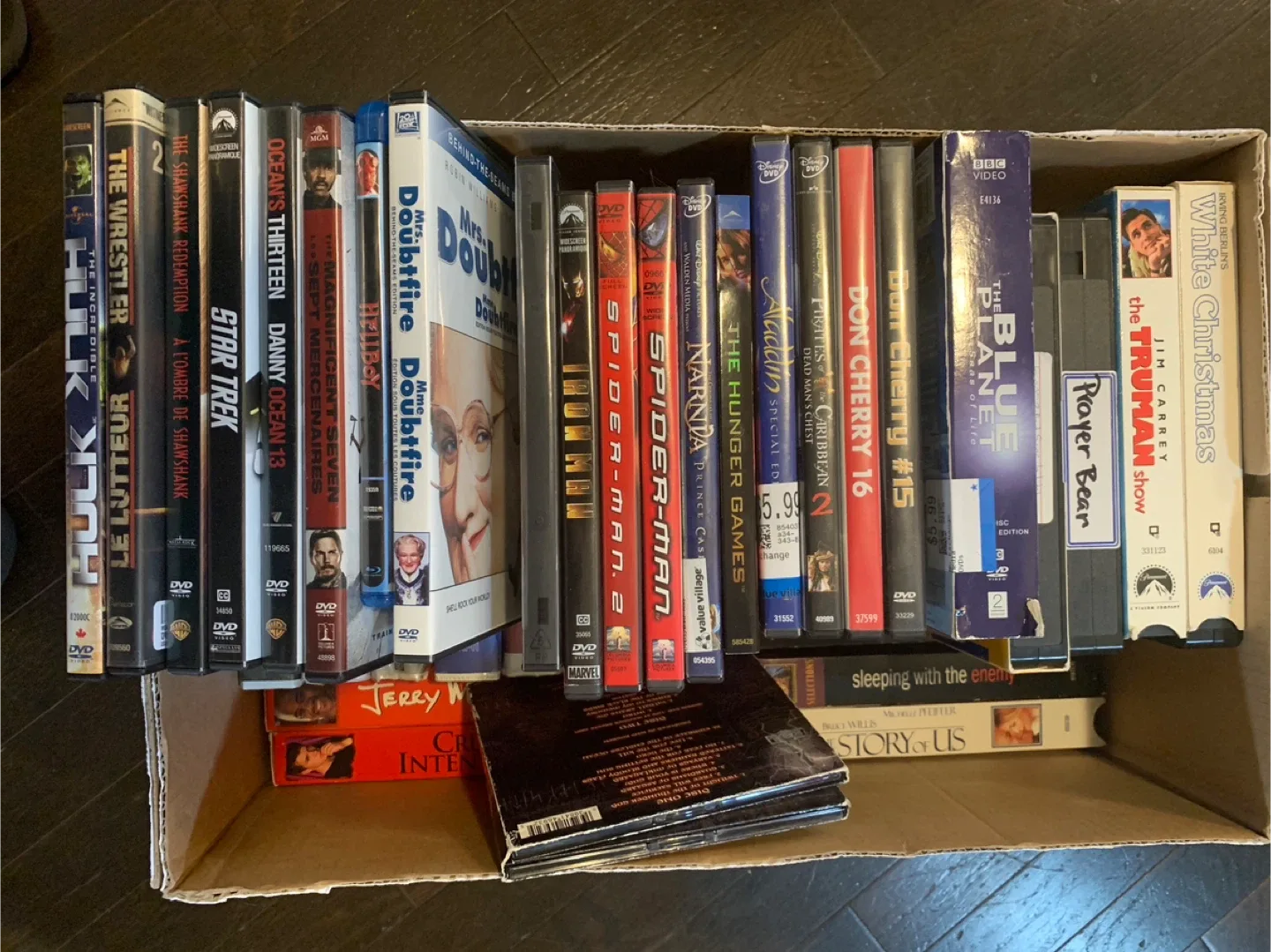 Box of VHS and DVD Movies image indicator(2)