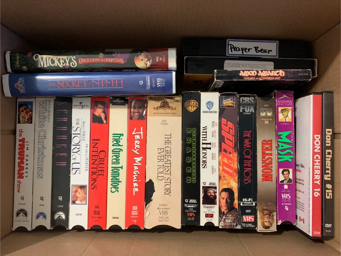 Box of VHS and DVD Movies image indicator(3)