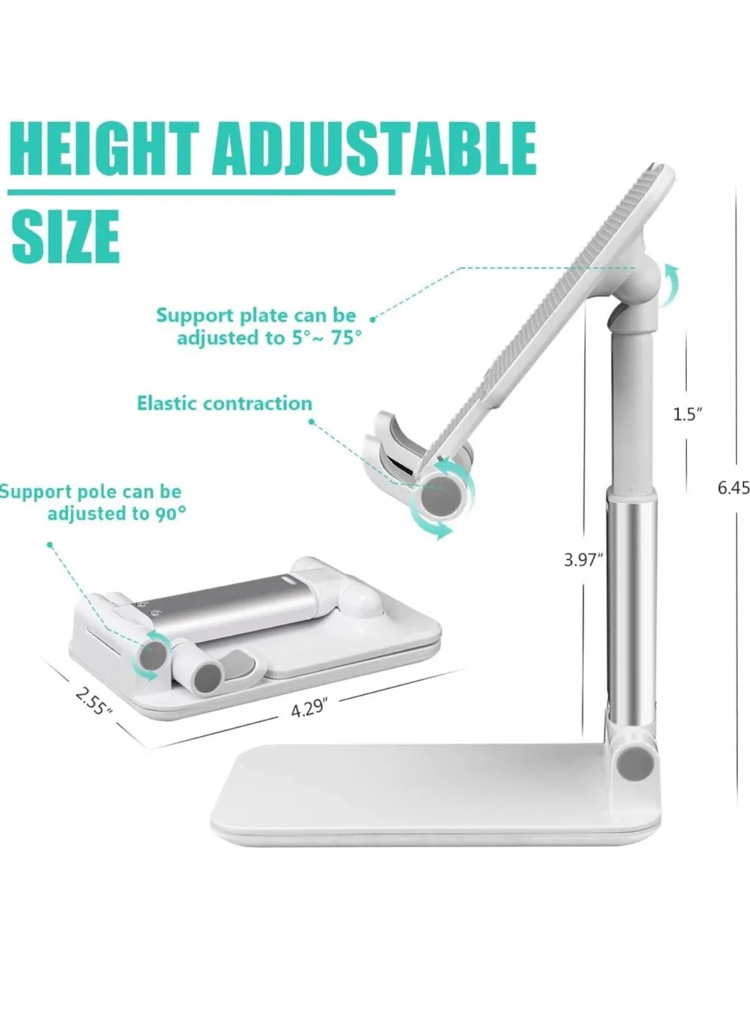 Foldable Phone & Tablet Stand - Adjustable & Portable image indicator(3)