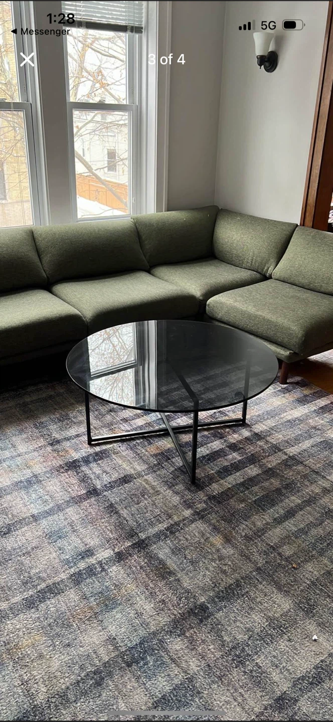 Glass coffee table