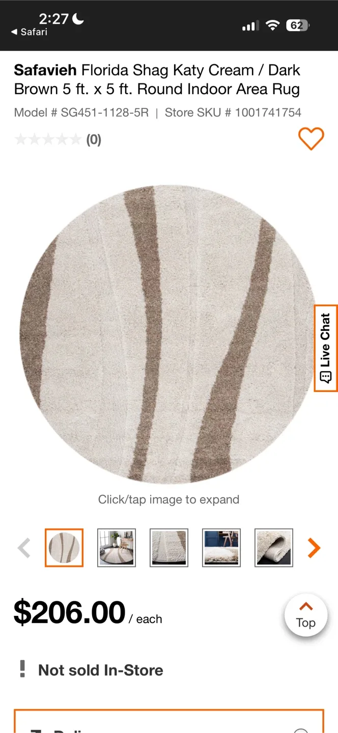 Safavieh Florida Shag Rug 5ft Round