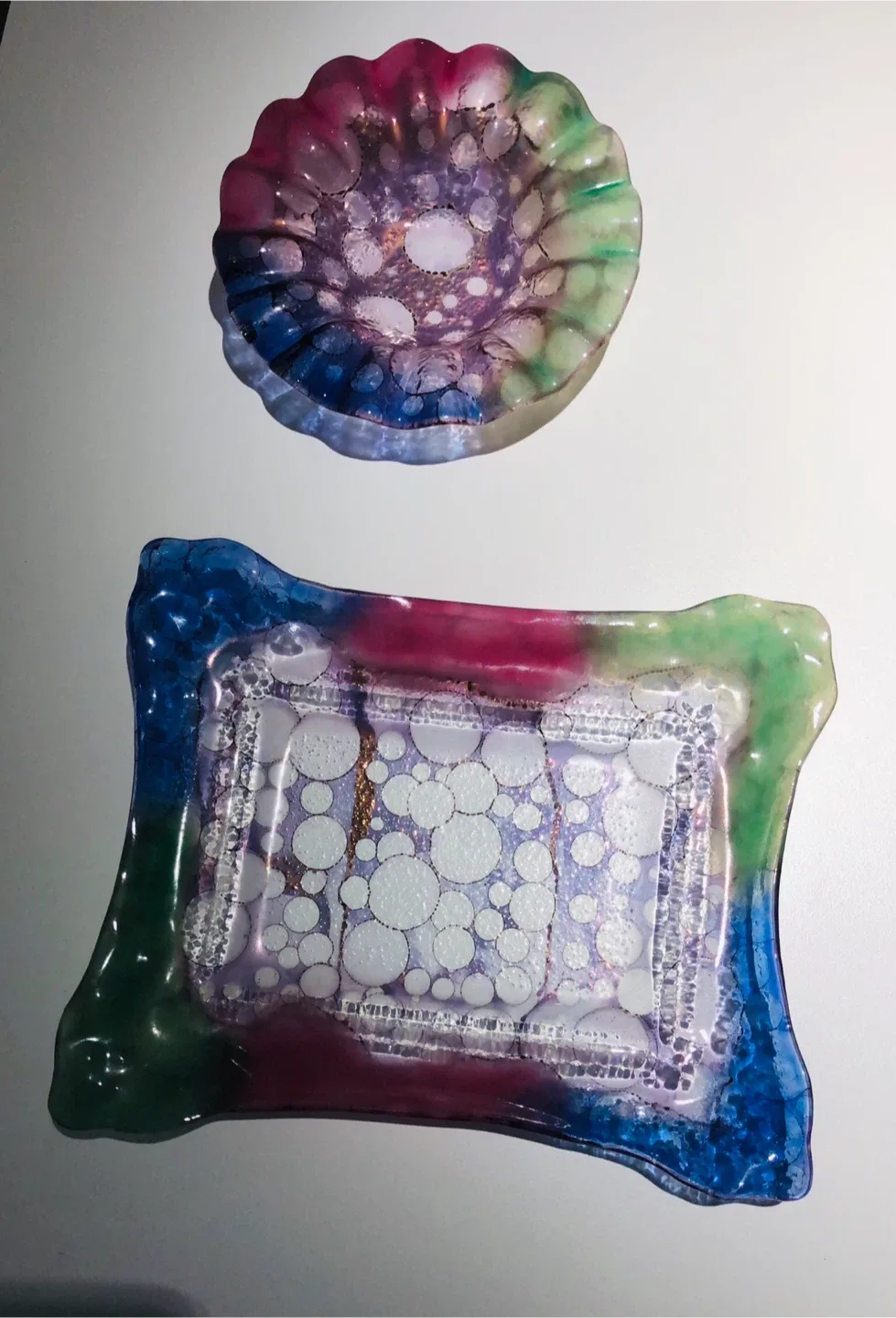 Glass Dish Set-Fused Glass image indicator(3)