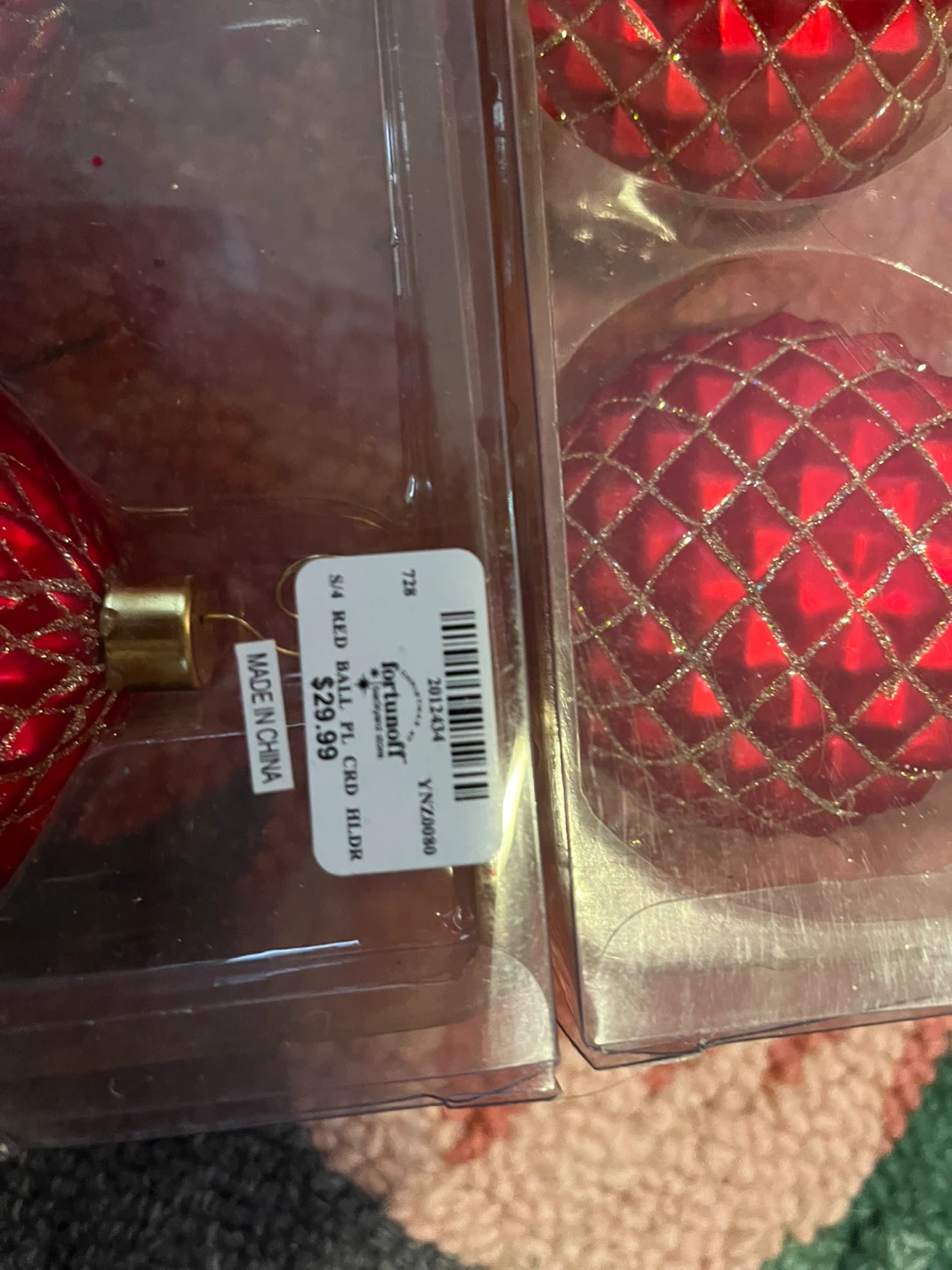 Fortunoff Red Ball Christmas Ornaments (Set of 12) - photo 3