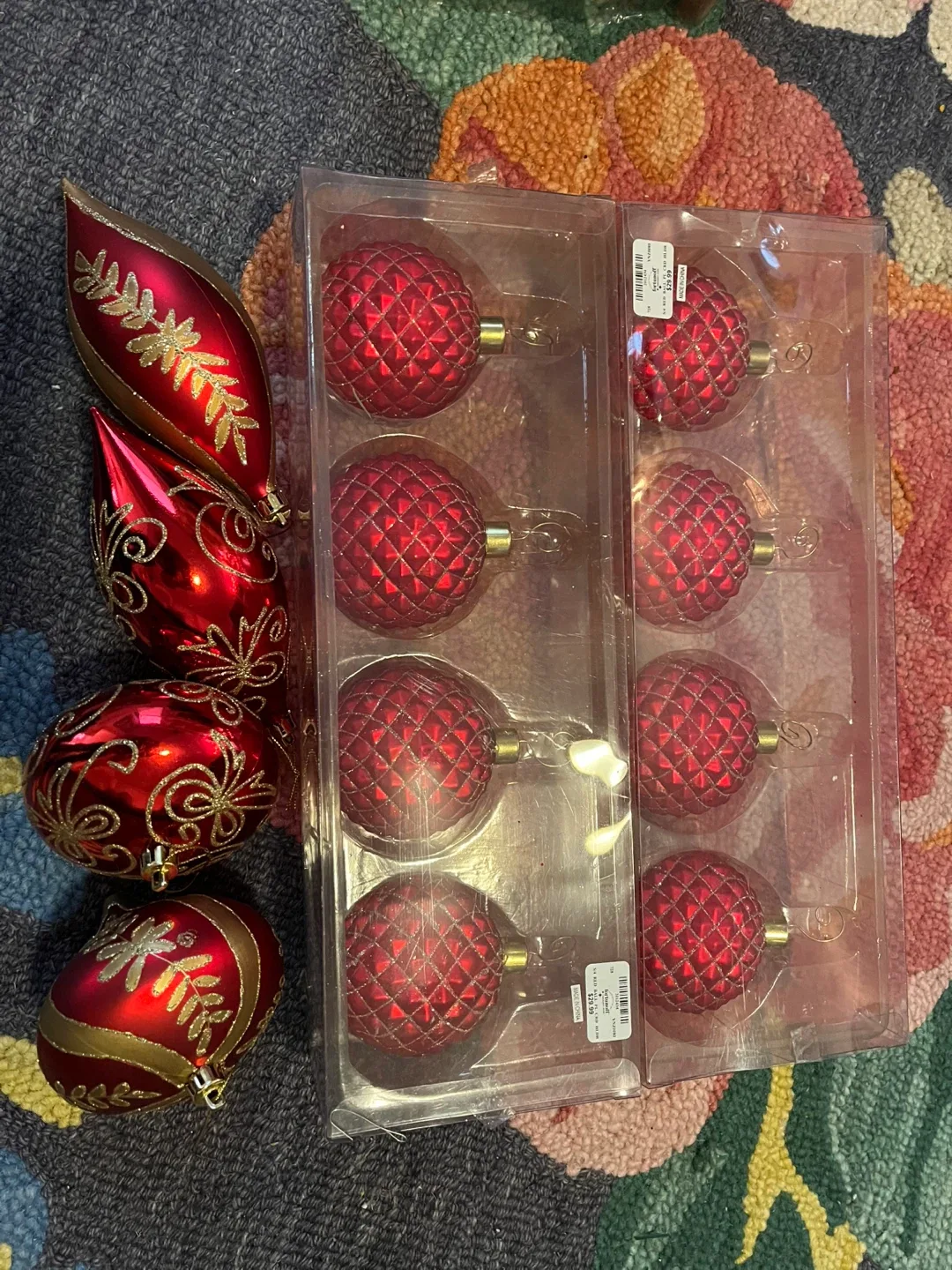 Fortunoff Red Ball Christmas Ornaments (Set of 12)