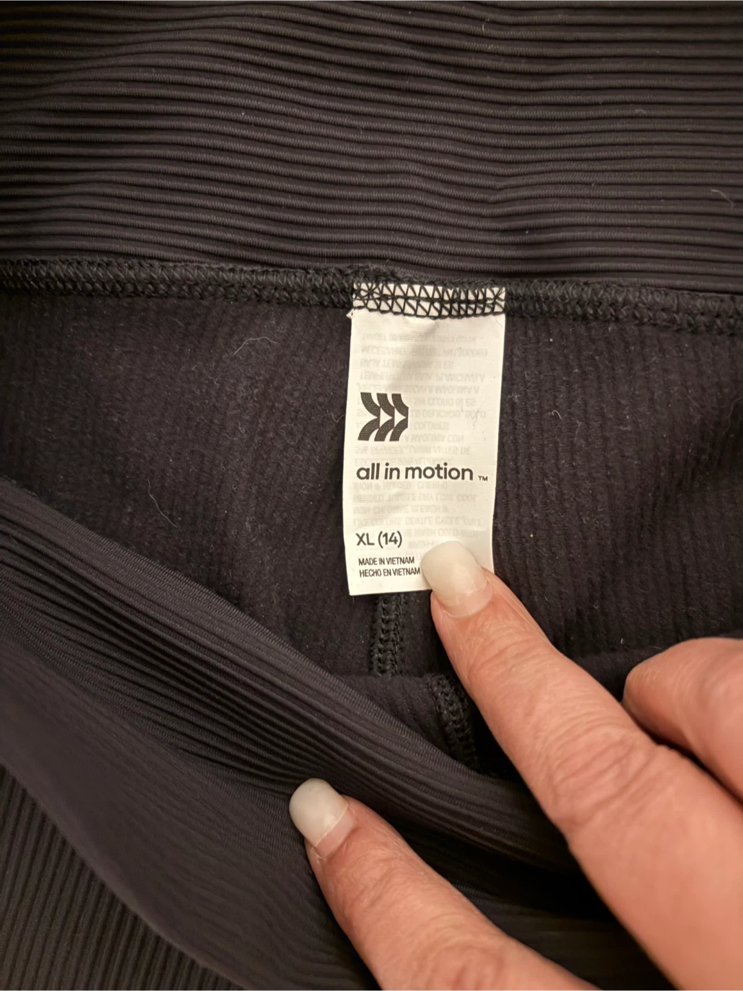 All in Motion Black Ribbed Leggings - XL #cleanout - photo 2