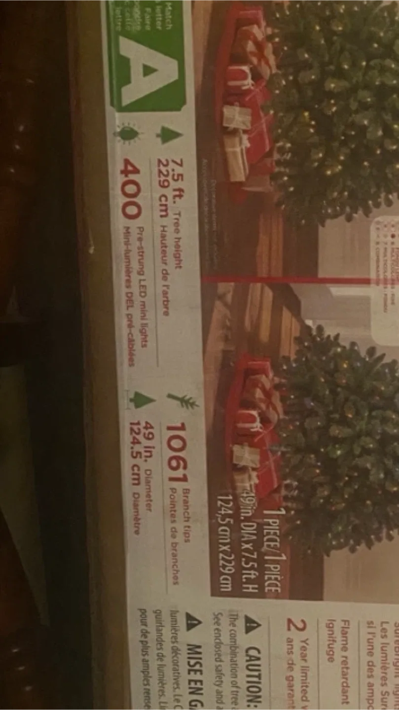 7.5-ft Pre-Lit Kennedy Fir Christmas Tree image indicator(3)