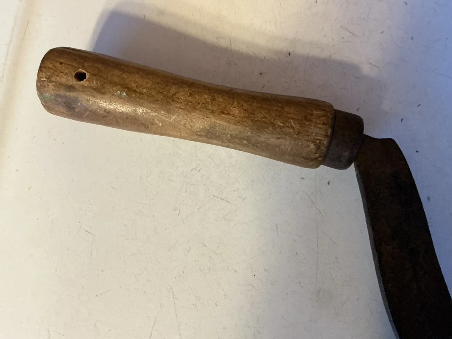 Antique Wood Handle Hay Grain Grass Cutting Sickle ! image indicator(6)